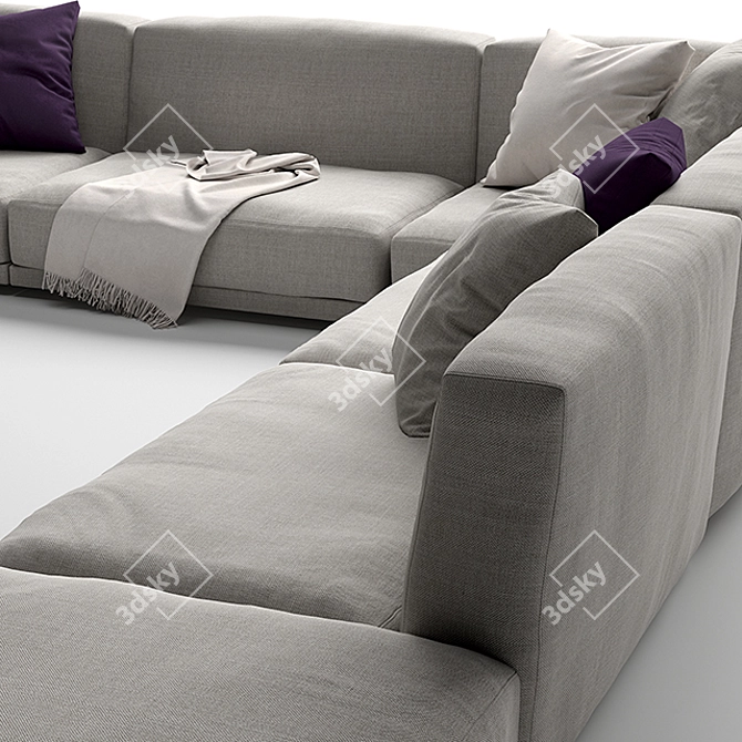 Paris Seoul Sofa: Elegant Comfort for Your Home 3D model image 2