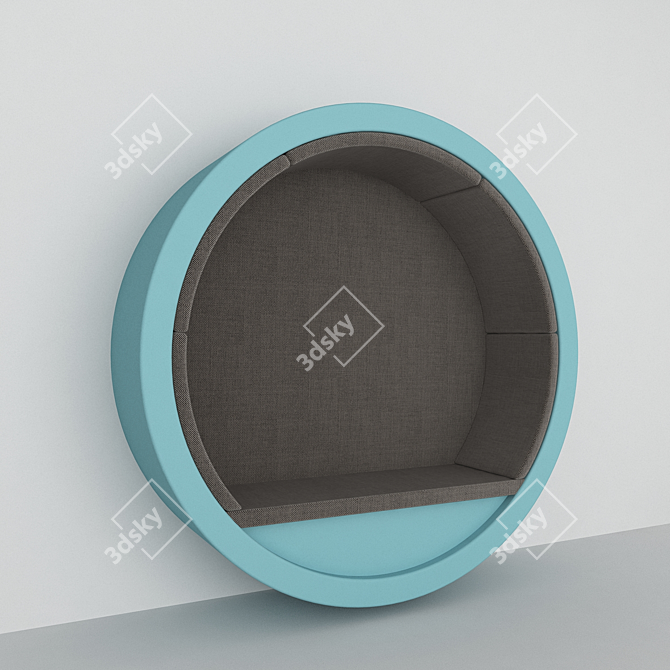 Cozy Round Seat for Booth 3D model image 1