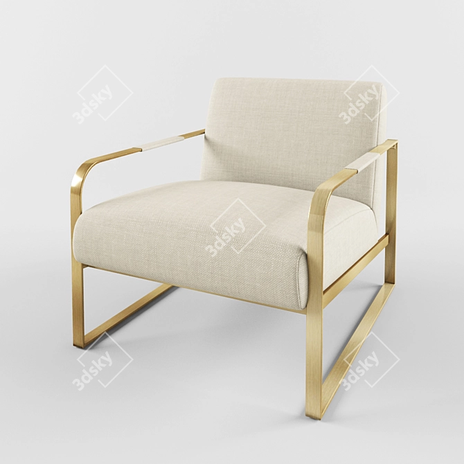 Elegant Charlie Chair - Black Rooster Decor 3D model image 1