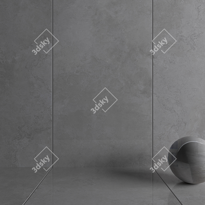 Alpes Wide Gray Wall Tiles 3D model image 3