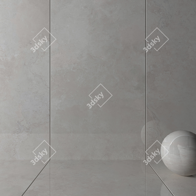 ABK ALPES WIDE 198 Ivory: HD Multi-Texture Wall Tiles 3D model image 2