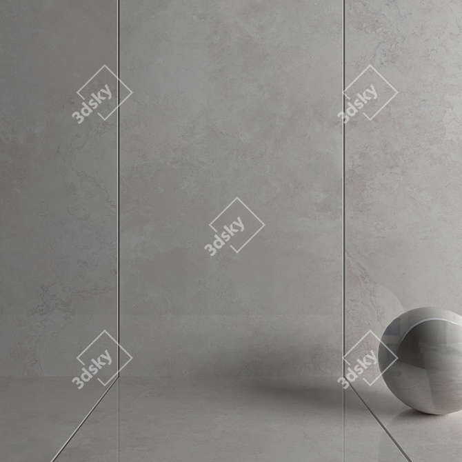 ABK ALPES WIDE 198 Ivory: HD Multi-Texture Wall Tiles 3D model image 3