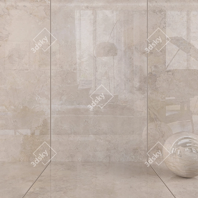 Alpes Wide Sand HD Wall Tiles 3D model image 1