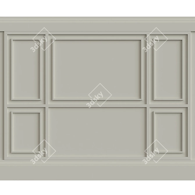 Elegant Wall Moulding: Enhance Your Interiors 3D model image 1