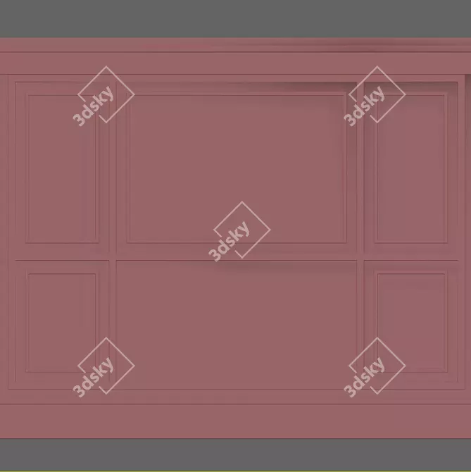 Elegant Wall Moulding: Enhance Your Interiors 3D model image 2