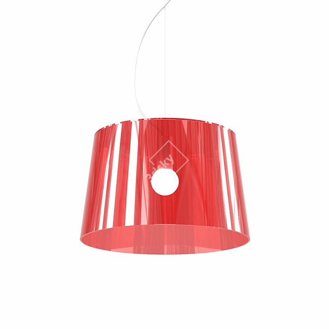 Polycarbonate Diffuser Suspension Lamp 3D model image 3