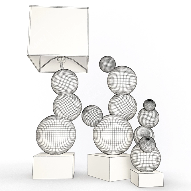 Modern Bubblebis Floor Lamp 3D model image 3