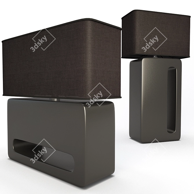 Elegant Calypso Table Lamps 3D model image 2