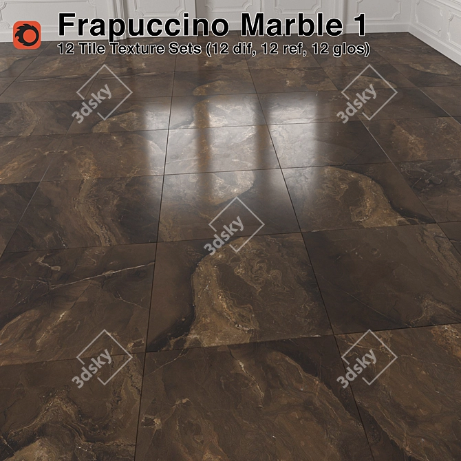 Premium Frapuccino Marble Tiles 3D model image 1