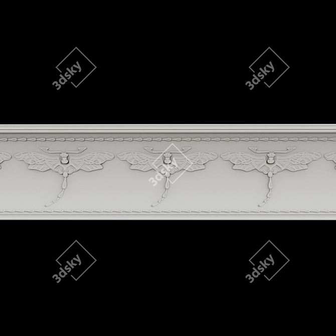 Artistic Eaves K-502: Elegant Design 3D model image 1