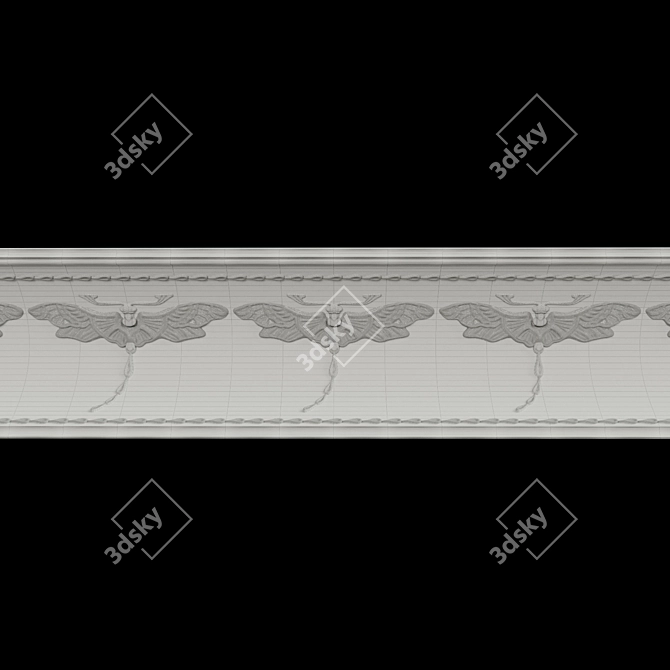 Artistic Eaves K-502: Elegant Design 3D model image 3