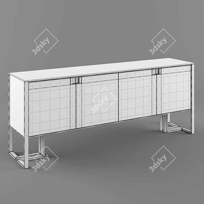 Elevate Series Wood Sideboard 3D model image 2