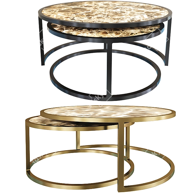 Versatile Ginny Nesting Tables 3D model image 1