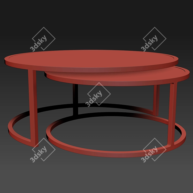 Versatile Ginny Nesting Tables 3D model image 2