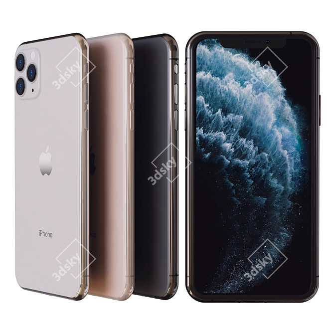 Apple iPhone 11 Pro: Sleek 3D Model 3D model image 1