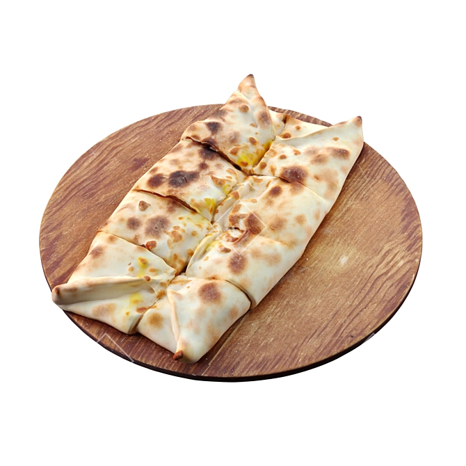 Delicious Folded Roast Beef Pizza 3D model image 1