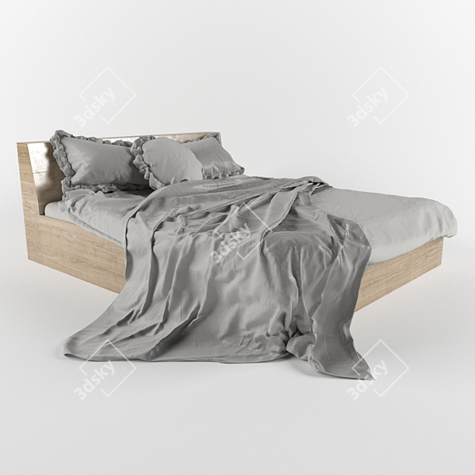 Cozy Dream Bed 3D model image 1