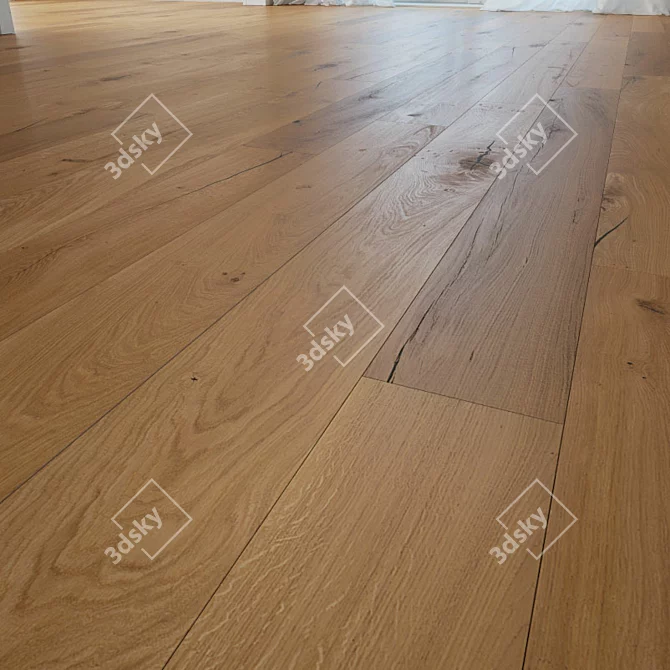 Swalbard Oak Wood Flooring 3D model image 1