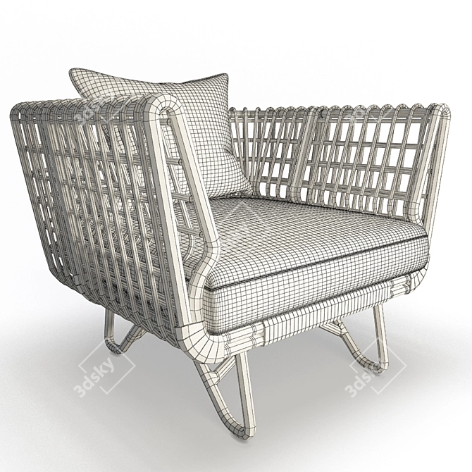 Cozy Nest Armchair: Comfort in 3D 3D model image 3