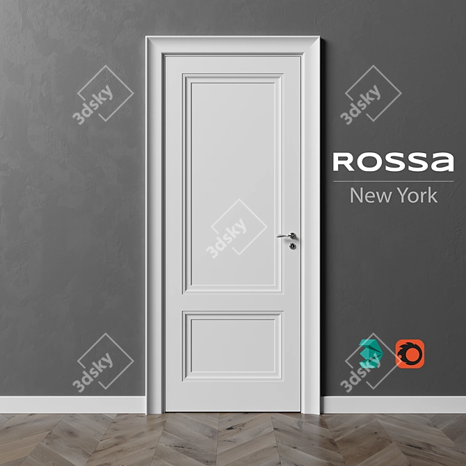 Rossa NY RD1001: Customizable Interior Doors 3D model image 1