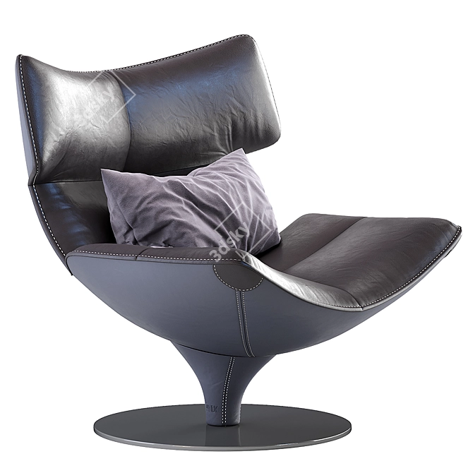 Sleek Harley Armchair 3D model image 1