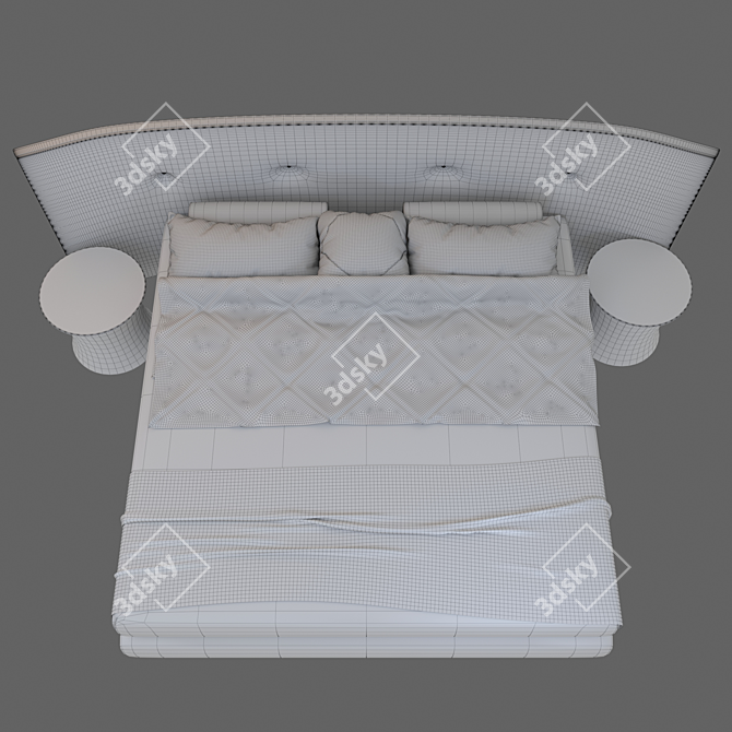 Russian Rever Queen Bed 300x200x100 cm 3D model image 3