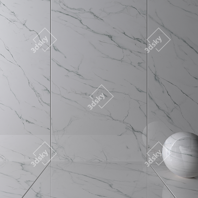 Statuario Ultra Wall Tiles: HD Multi-Textured Design 3D model image 2