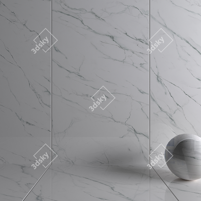 Statuario Ultra Wall Tiles: HD Multi-Textured Design 3D model image 3