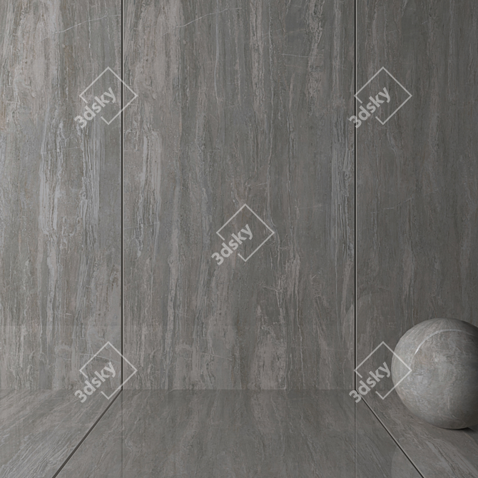 Sensi Wide Arabesque Silver: HD Multi-Texture Wall & Floor Tiles 3D model image 2