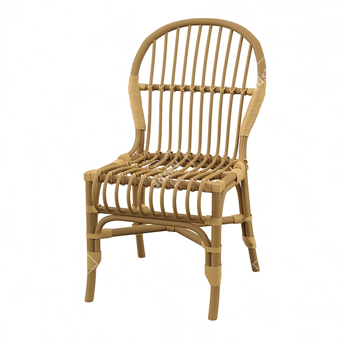 Elegant Destanee Side Chair 3D model image 1