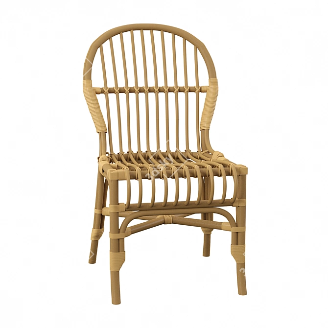 Elegant Destanee Side Chair 3D model image 2