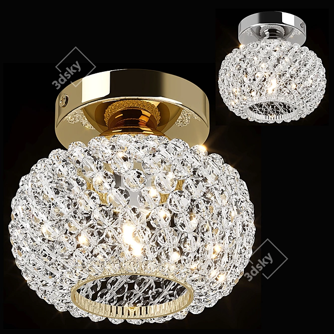 Gold Monile Top Decorative Spotlight Luminaire 3D model image 1