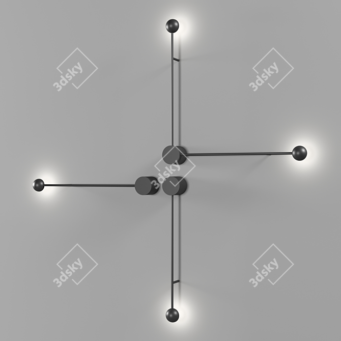 Sleek Modern Wall Light 3D model image 1