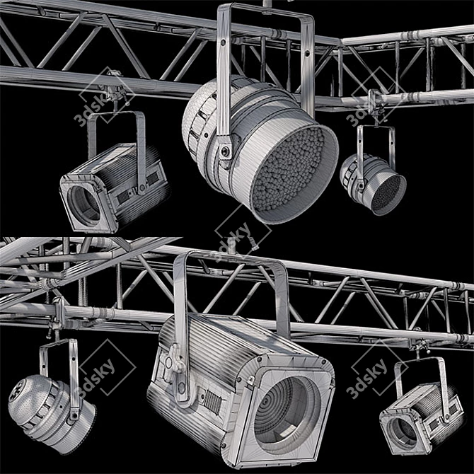  Versatile Stage Lighting Assembly 3D model image 3