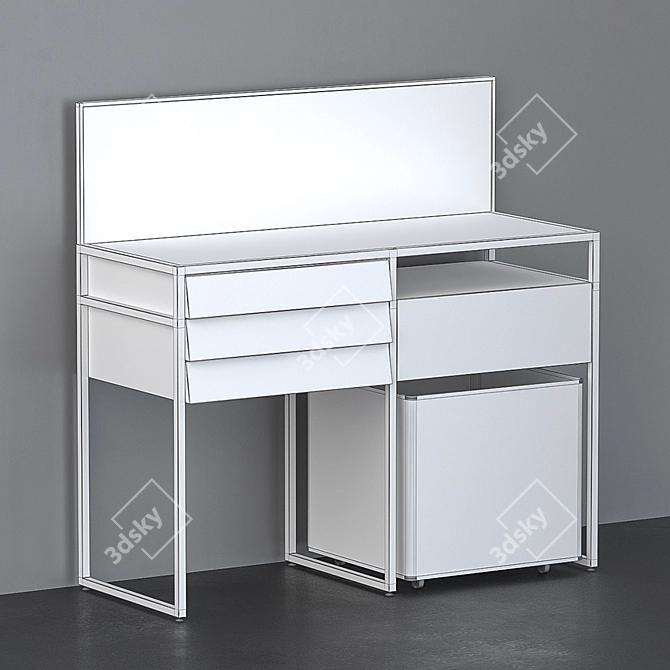 Moab80 T25: Stylish Sectional Bathroom Cabinet 3D model image 2