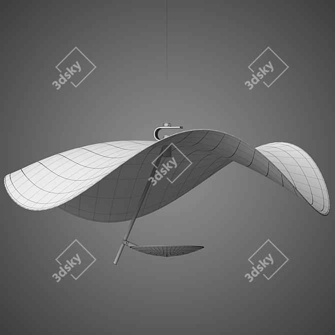 Elegant Lederam Manta Pendant 3D model image 3