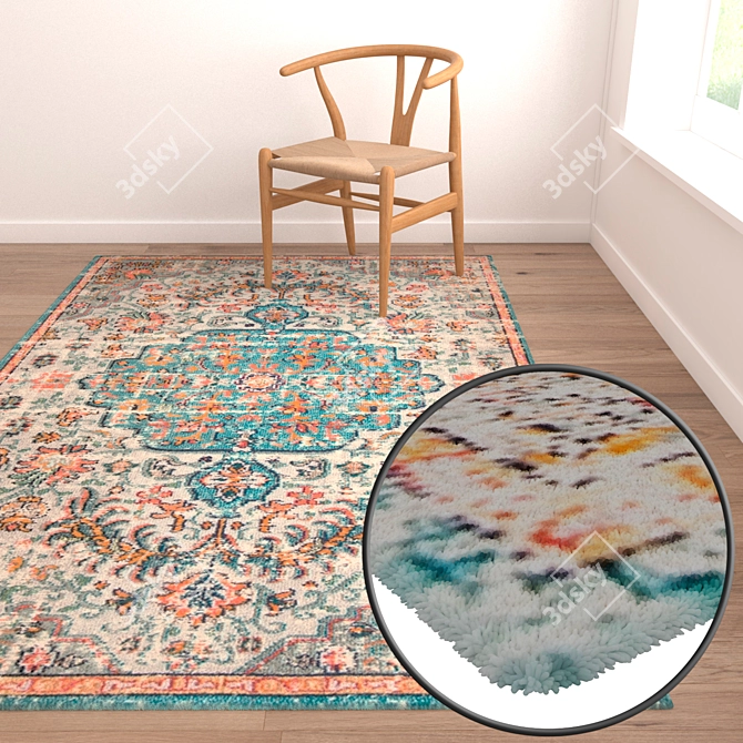 Luxury Carpet Set: High-Quality Textures 3D model image 2