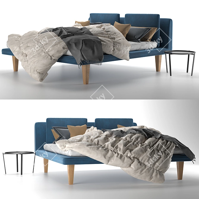 Luxurious Cozy Bed 3D model image 2