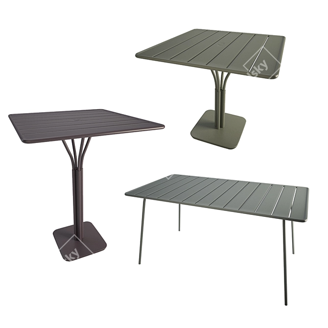 Luxembourg Metallic Outdoor Furniture 3D model image 1