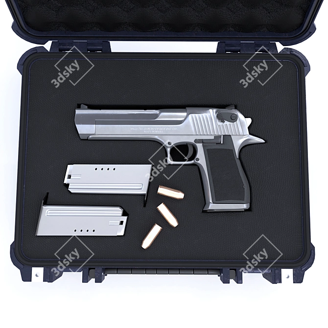 Desert Eagle Pistol Box: Ultimate Weapon Kit 3D model image 1