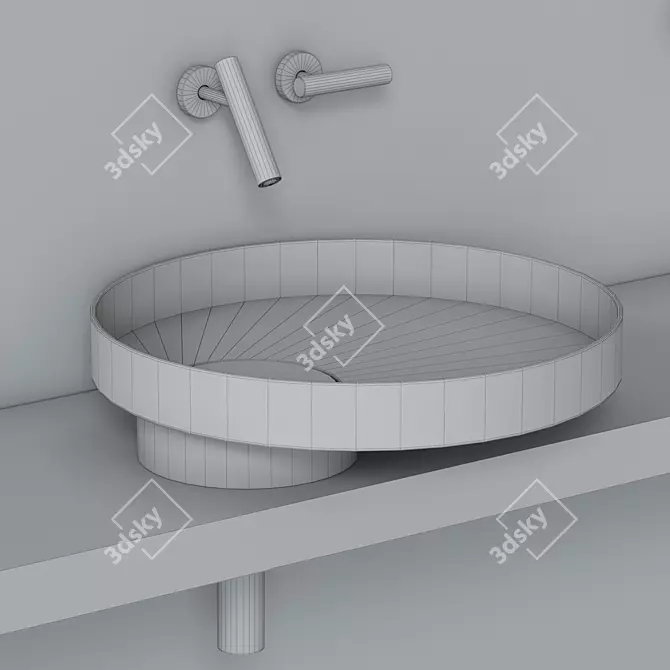 Eccentrico Wash Basin & Cilindro Mixer by Falper 3D model image 2