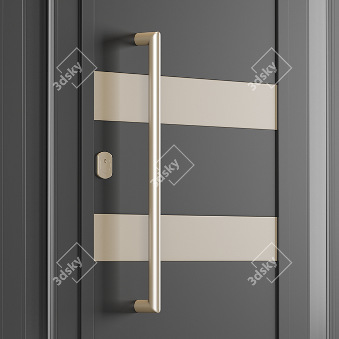 Bauxt SUPERIOR Triple Leaf Glazed Door 3D model image 2