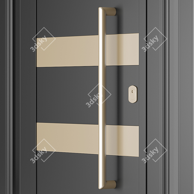 Bauxt SUPERIOR Triple Leaf Glazed Door 3D model image 3