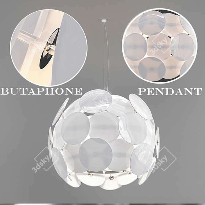 Modern Butaphone Pendant Chandelier 3D model image 1