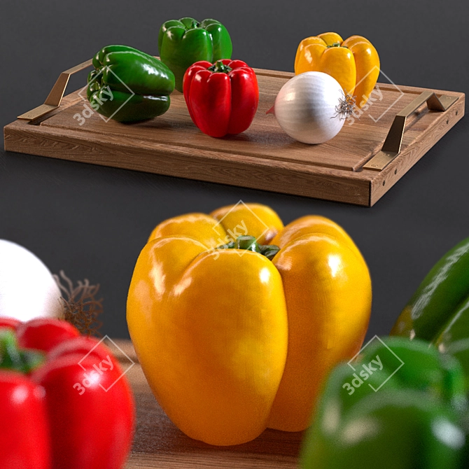 Gourmet Pepper Assortment 3D model image 1