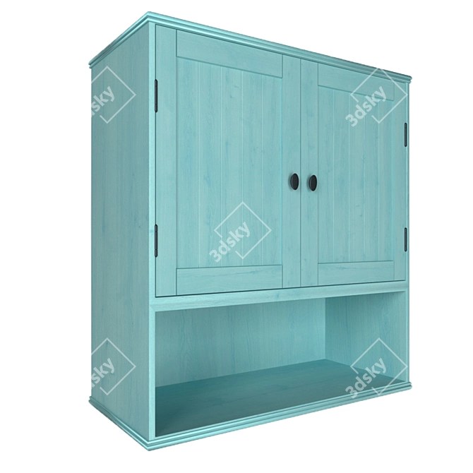 Title: Corona Render Wall-Mounted Cabinet 3D model image 1