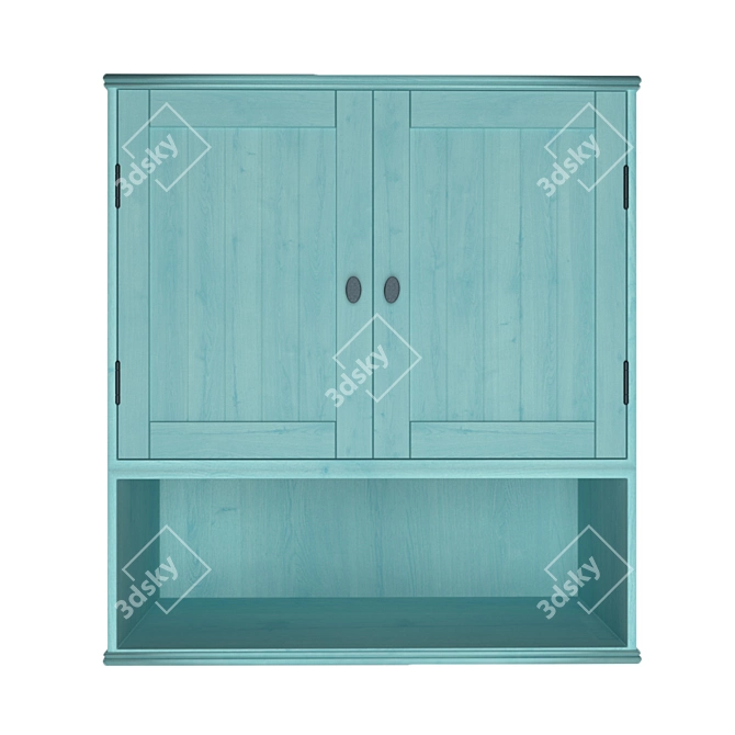 Title: Corona Render Wall-Mounted Cabinet 3D model image 2