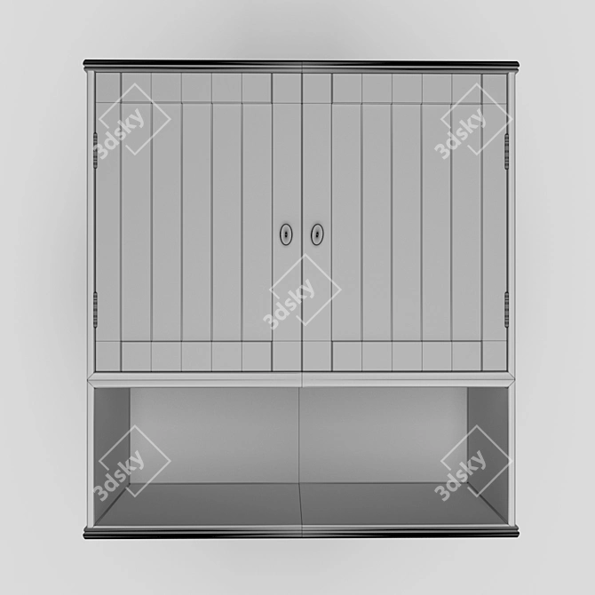 Title: Corona Render Wall-Mounted Cabinet 3D model image 3