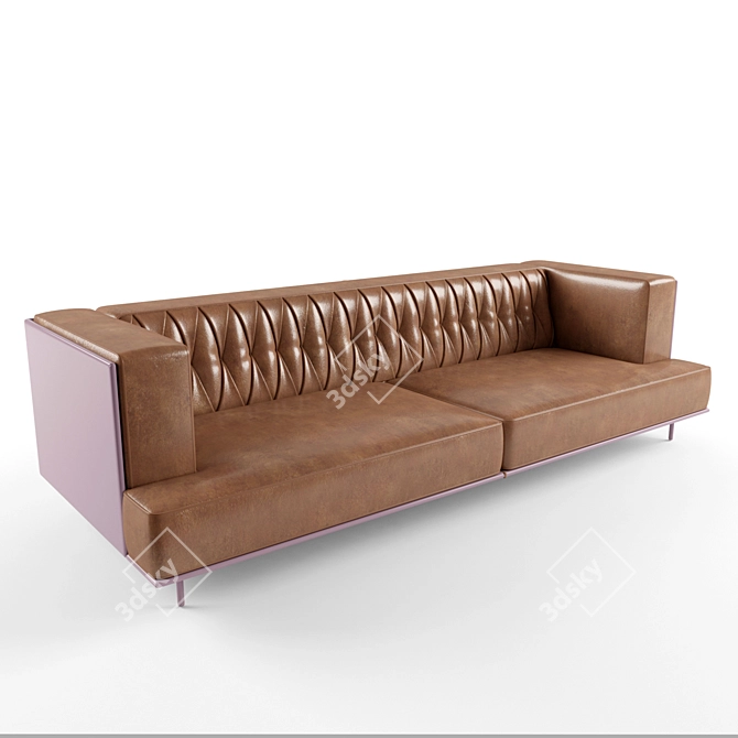 Sleek McQueen Sofa: Gamma Arredamenti 3D model image 1