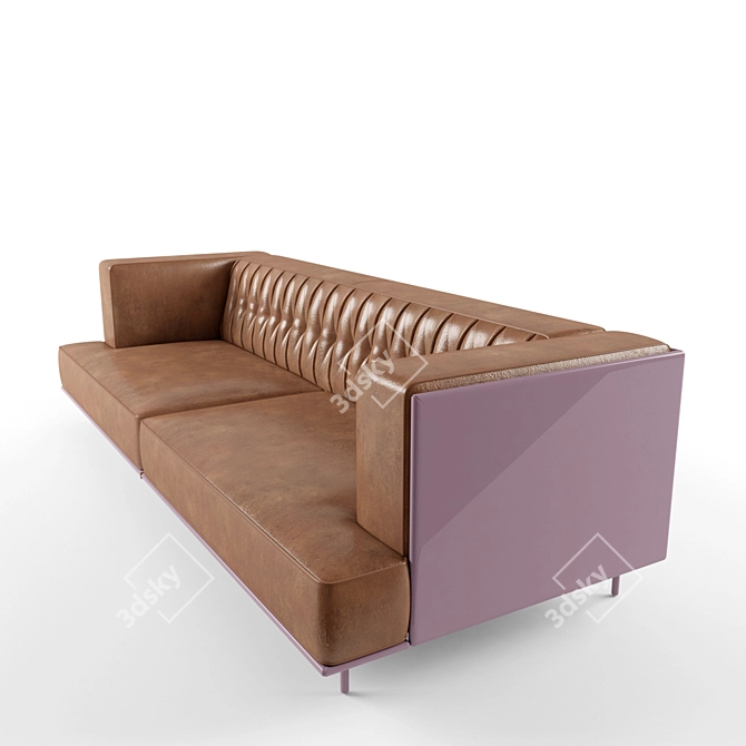 Sleek McQueen Sofa: Gamma Arredamenti 3D model image 2